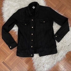 FAIRPLAY black denim distressed jacket size M